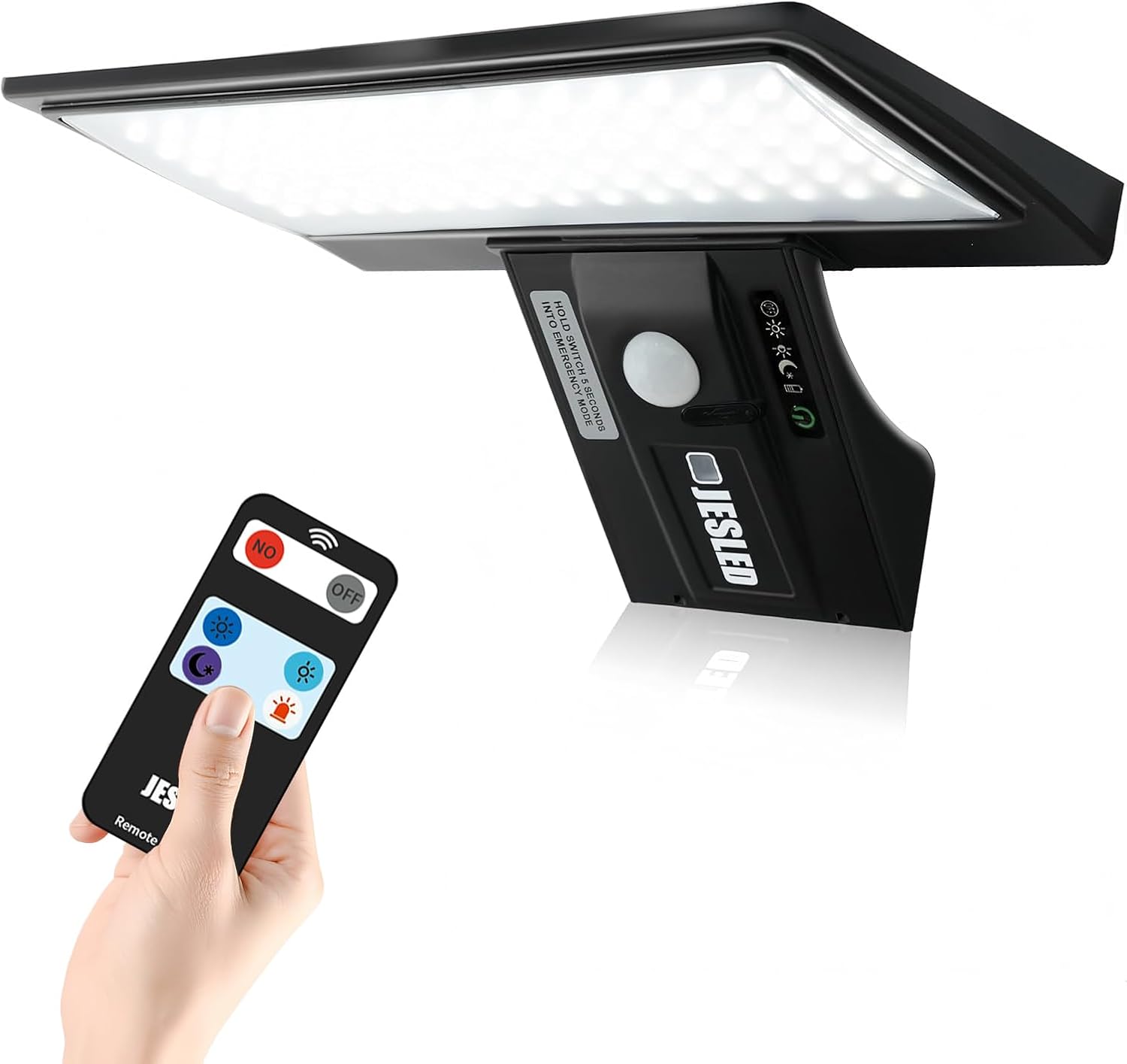 JESLED Bild 1 JESLED Solarlampe für Aussen mit Bewegungsmelder Produktfoto