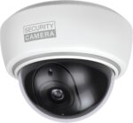 BASI KA305 Dome Kamera-Attrappe mit blinkender LED, weiss