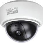 BASI KA305 Dome Kamera-Attrappe mit blinkender LED, weiss