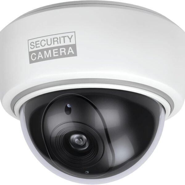 BASI KA305 Dome Kamera-Attrappe mit blinkender LED, weiss
