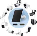 SANKABA 5W Solarpanel 2er-Pack für Kameras, USB-C und Micro-USB, IP65
