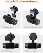 VANTRUE GPS-Saugnapfhalterung mit USB-C für N5S, N4PS, N4S und N2X Dashcam