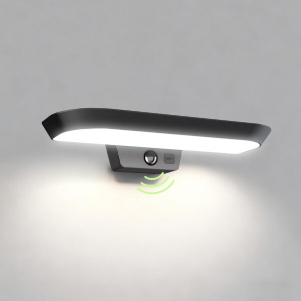 auralab Solarlampe für Aussen mit Bewegungsmelder, oval