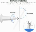 TONTON Metall-Wandhalterung mit 1/4-Zoll-Gewinde für HelloBaby Babykameras