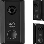 UIQELYS Wandhalterung für eufy Video-Türklingel 2K, Schwarz, 35 Grad drehbar