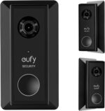 UIQELYS Wandhalterung für eufy Video-Türklingel 2K, Schwarz, 35 Grad drehbar