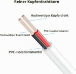 Lonnky 12 V 1 A Netzadapter 3 m weiss