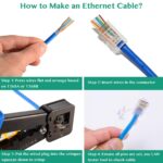 Greluma RJ45 CAT6 Pass-Through-Stecker vergoldet 100 Stück