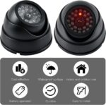 BUYGOO Kamera-Attrappe 2 Stück mit blinkender LED