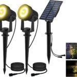 T-SUN Solar-Gartenleuchte 2er-Set, warmweiss