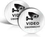Goodvia Schild Videoüberwachung rund 10 cm