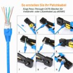 Solsop geschirmte RJ45-Durchgangsstecker Cat 6 Cat 6A 50 Stück