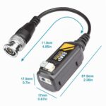 Greluma Video-Balun 2 Paar 8 MP passiv BNC auf UTP