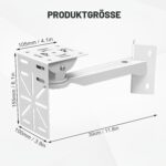 SGZQKZ Masthalterung für Überwachungskameras, Metall, zwei verstellbare Ringe