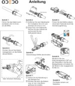 odedo 4x RJ45 Netzwerkstecker CAT6A/CAT7 Metall
