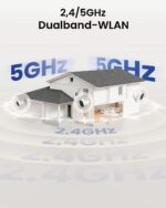 Reolink Home Hub Mini mit zwei Lumus 2K Überwachungskameras für Aussen