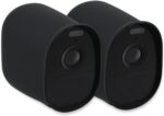 kwmobile Silikonhülle für Arlo Essential Spotlight, Schwarz, 2er-Set – Bild 4