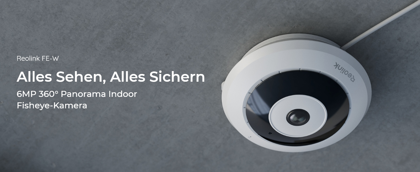 Reolink FE-W WLAN-Fisheye-Kamera Innen mit 360°-Panoramaansicht – Detail 1