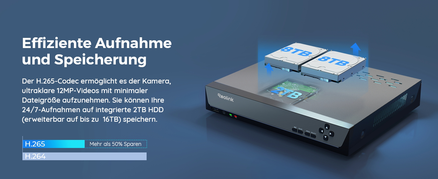 Reolink RLK8-1200D4-A Überwachungsset mit NVR und vier PoE-Kameras – Detail 2