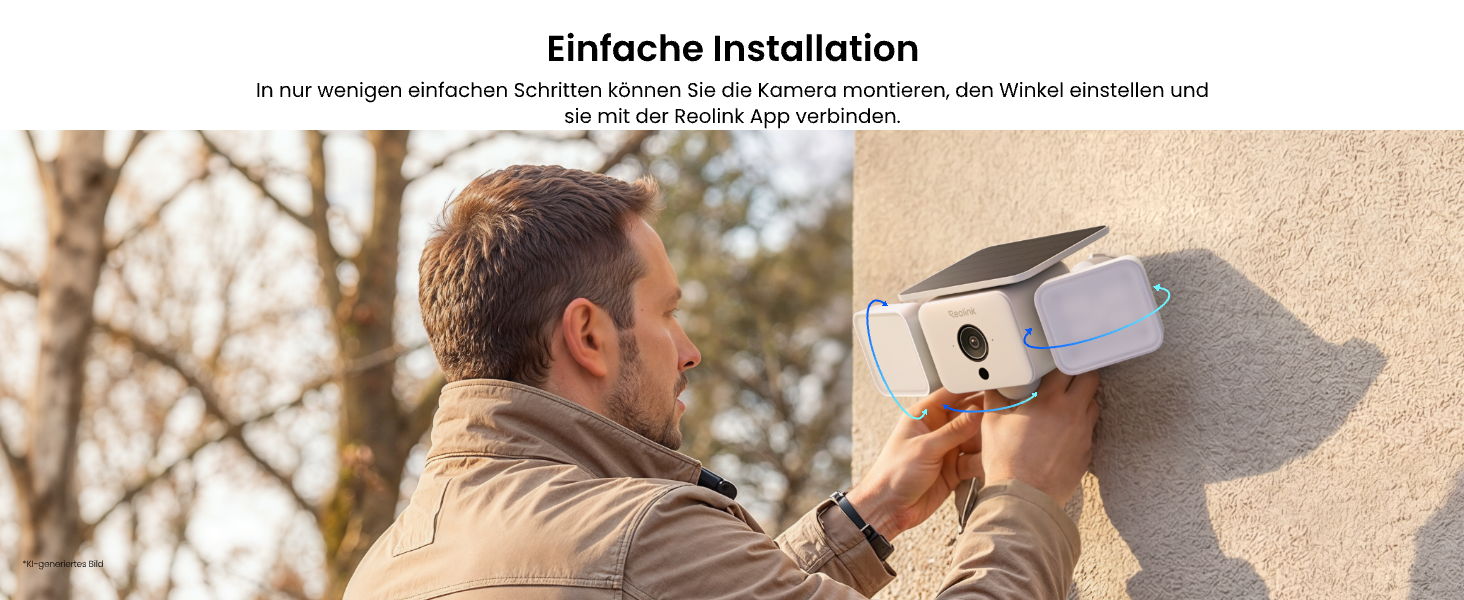 Reolink Solar Floodlight Cam 2K Flutlicht-Kamera mit Solarpanel – Detail 2