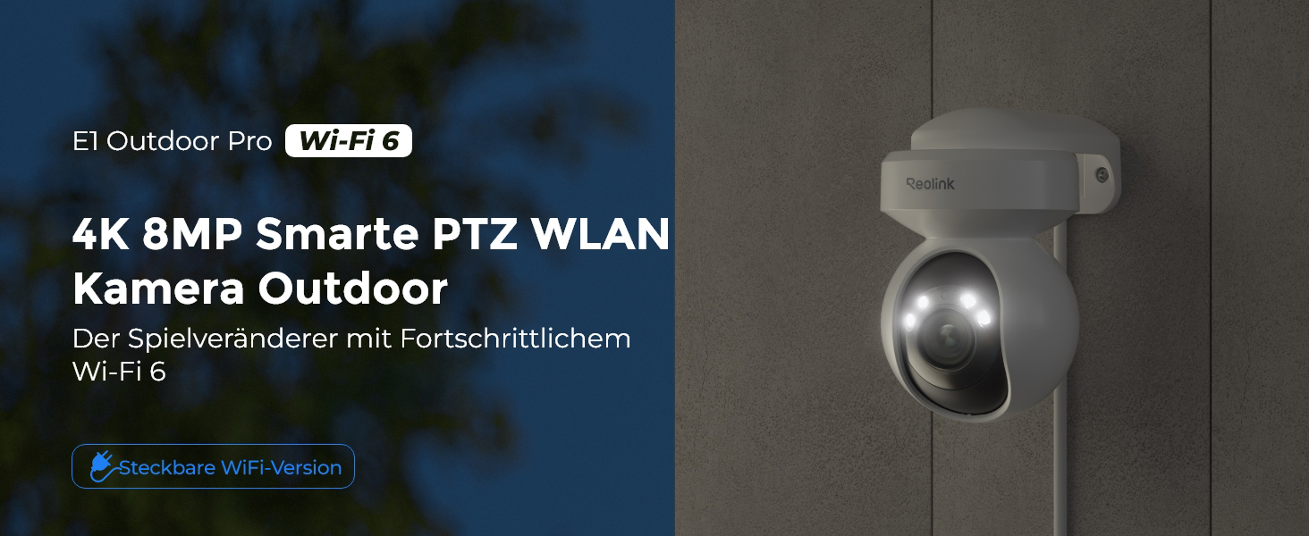Reolink E1 Outdoor Pro 4K PTZ WLAN Überwachungskamera – Detail 1