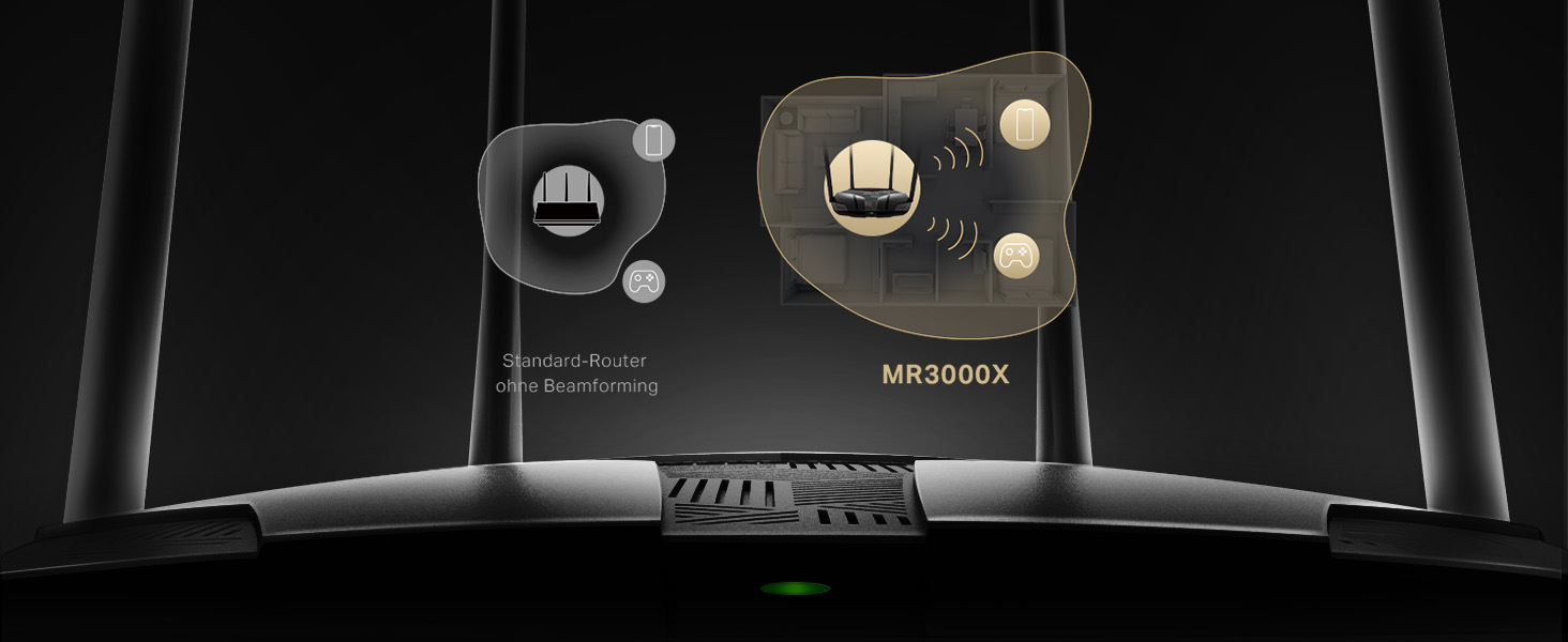 Mercusys MR3000X Wi-Fi 6 Router mit vier Antennen – Detail 6