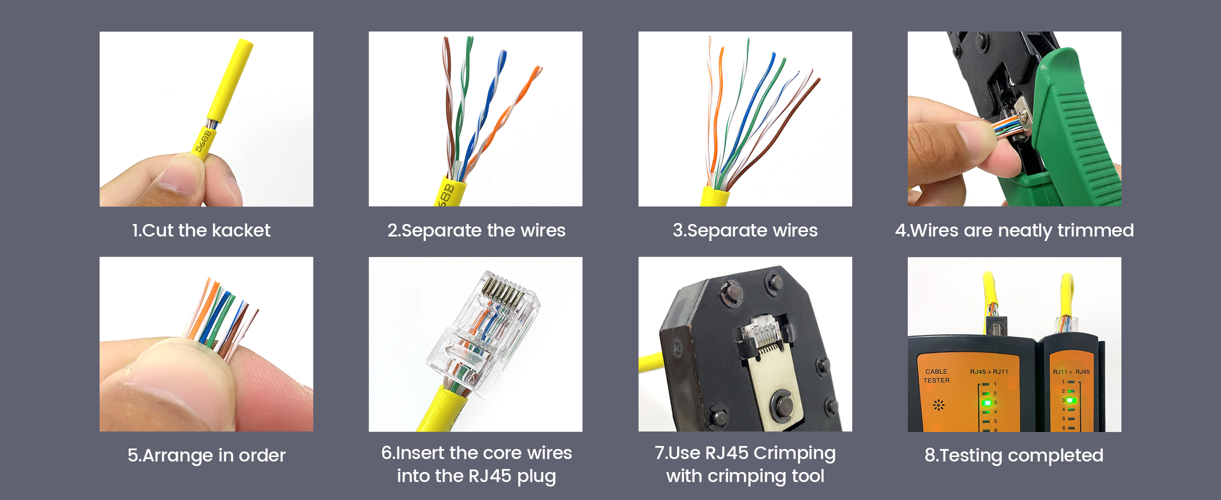 MOGOOD RJ45-Durchgangsstecker Cat6 ungeschirmt – Detail 3