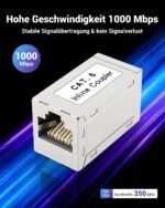 VCE RJ45 Kupplung Cat6 vergoldet, Buchse auf Buchse