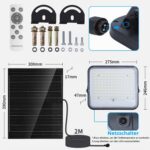 Aigostar Solar-LED-Strahler mit separatem Panel