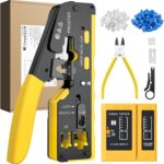 Proster RJ45 Crimpzange Set Gelb