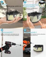 Aootek Solarlampe für Aussen mit Bewegungsmelder Produktfoto