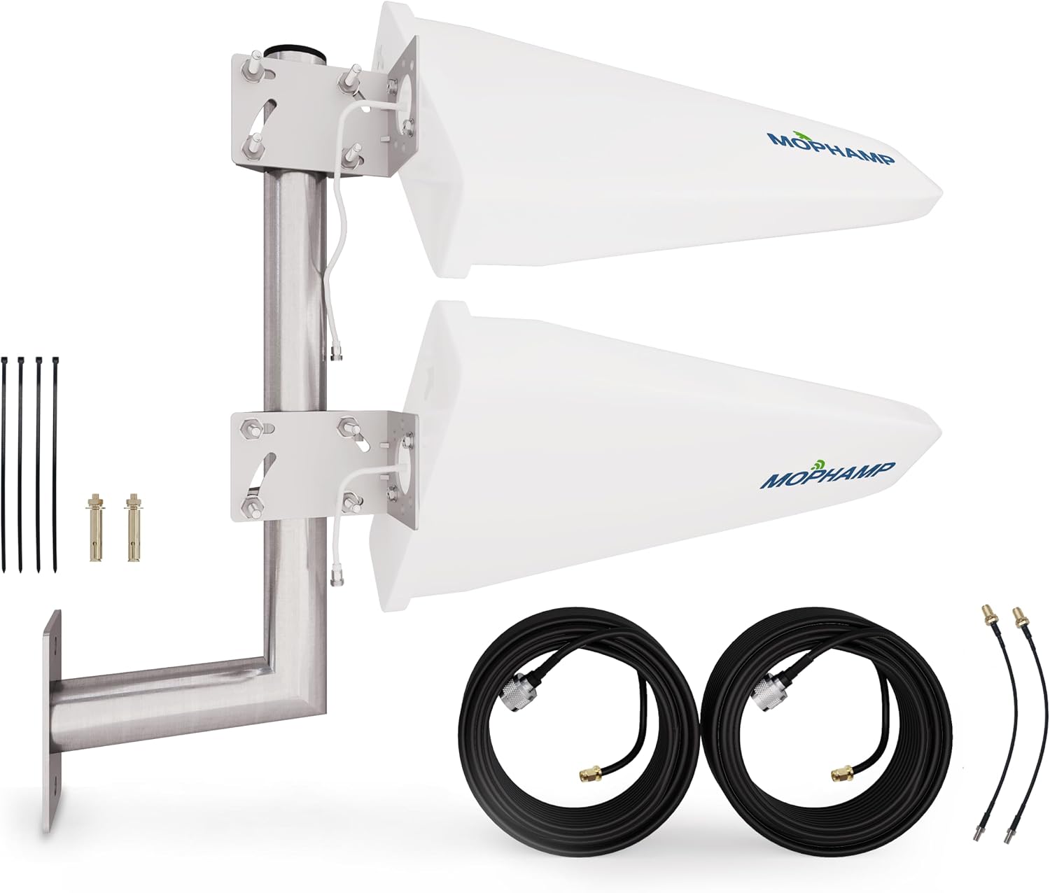 MOPHAMP 4G/5G Outdoor-Antenne MIMO 2x2 mit 15 dBi