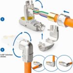 deleyCON CAT 6a Netzwerkstecker 90° Winkel RJ45
