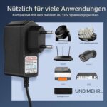 WINOMO 12V 1A Netzteil für CCTV-Kameras, EU-Stecker, LED-Anzeige, 1 m Kabel