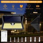 OUILA Solarlampe 185 LED mit Bewegungsmelder