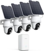Reolink 4K Überwachungsset Home Hub mit 4 Argus PT Ultra Solarkameras