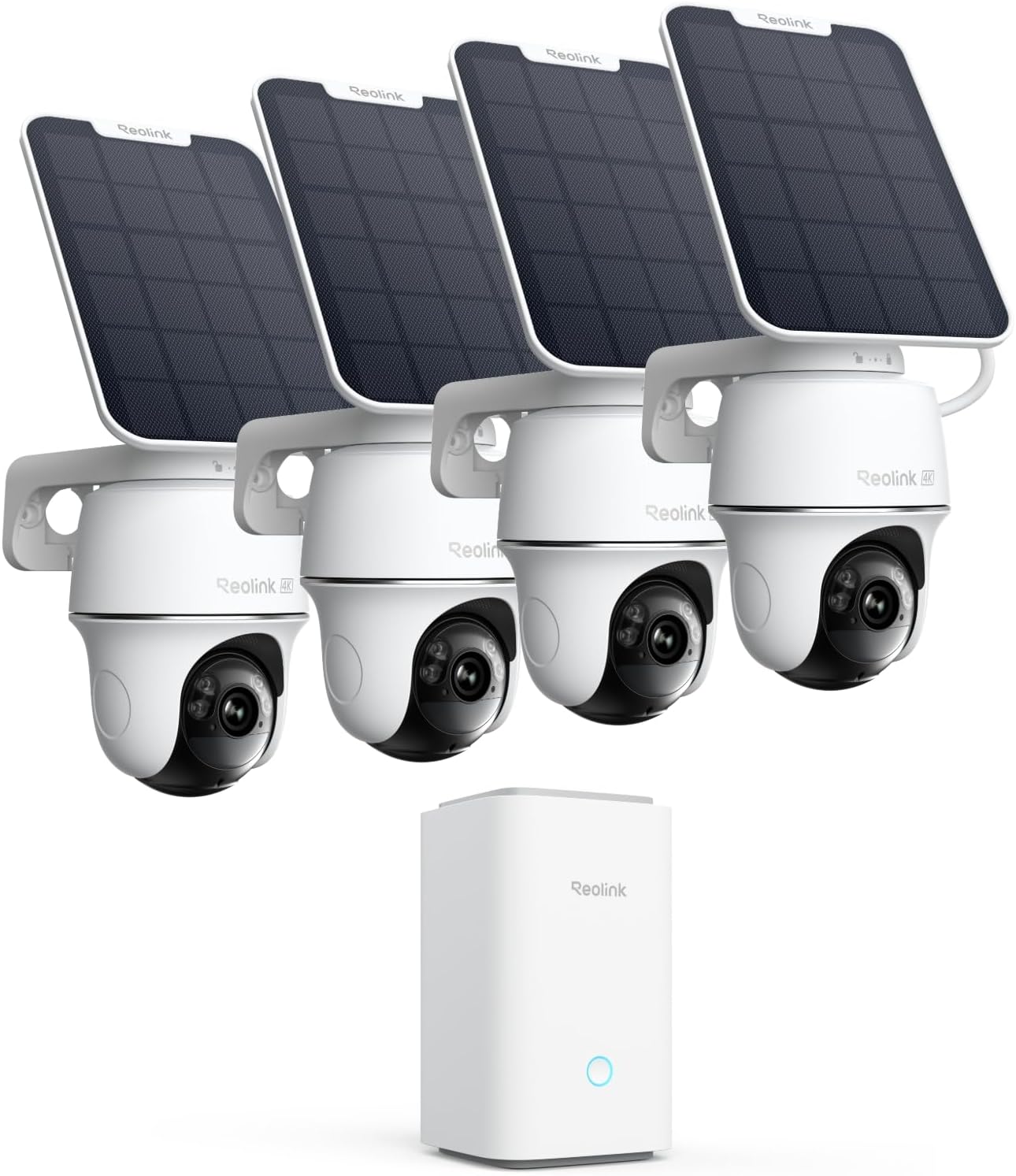 Reolink 4K Überwachungsset Home Hub mit 4 Argus PT Ultra Solarkameras