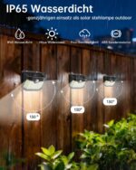 Aootek Solarlampen Aussen mit Bewegungsmelder, Kaltweiss