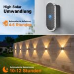 ELLASAY Solar Wandleuchte Aussen Up und Down IP65, 4 bis 10 Stück