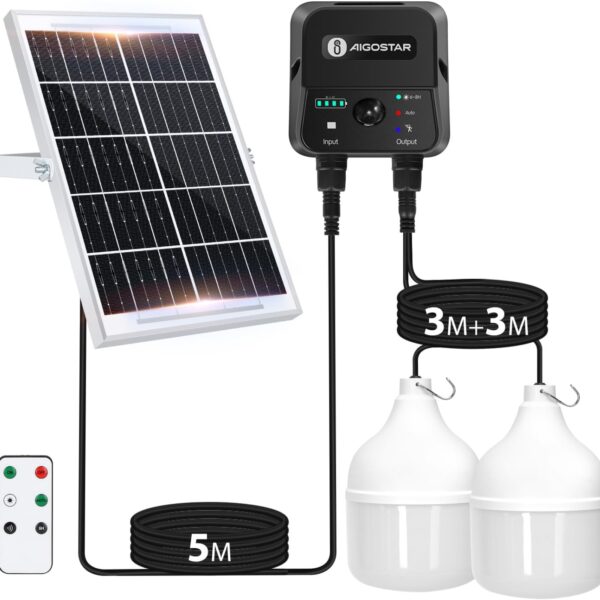 Aigostar Solarlampe mit Bewegungsmelder und Fernbedienung