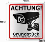 YUANHONGKEJI Videoüberwachung Schild aus Aluminium