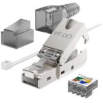 deleyCON RJ45 Netzwerkstecker CAT 6a LSA geschirmt