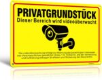 Goodvia Warnschild Videoüberwachung 30x20 cm aus Aluminium