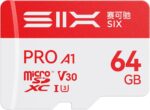 SIX M100 microSDXC 64 GB U3 V30 mit Adapter