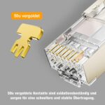iwillink CAT 7 RJ45 Stecker vergoldet geschirmt