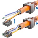 deleyCON RJ45 Netzwerkstecker CAT 6a LSA geschirmt