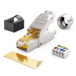 deleyCON RJ45 Netzwerkstecker CAT 7 600 MHz