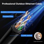 VOIETOLT Cat6 Outdoor-Netzwerkkabel 30 m, schwarz