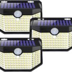 Aootek Solarlampen Aussen mit Bewegungsmelder, Kaltweiss