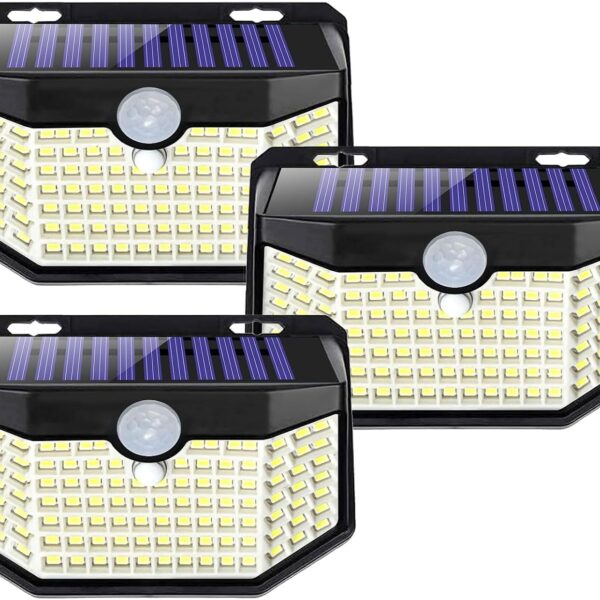 Aootek Solarlampen Aussen mit Bewegungsmelder, Kaltweiss
